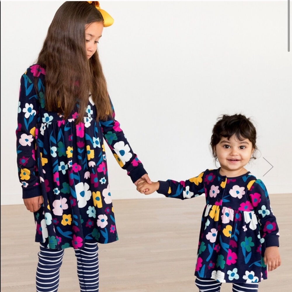 GUC Hanna Andersson Navy Floral Daydress Playdress